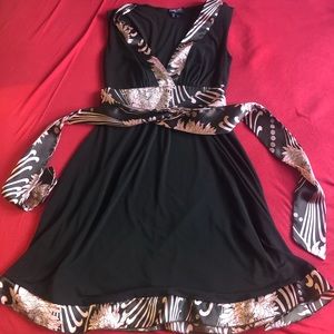 Xoxo Brown and Pink Party Dress Size Small
